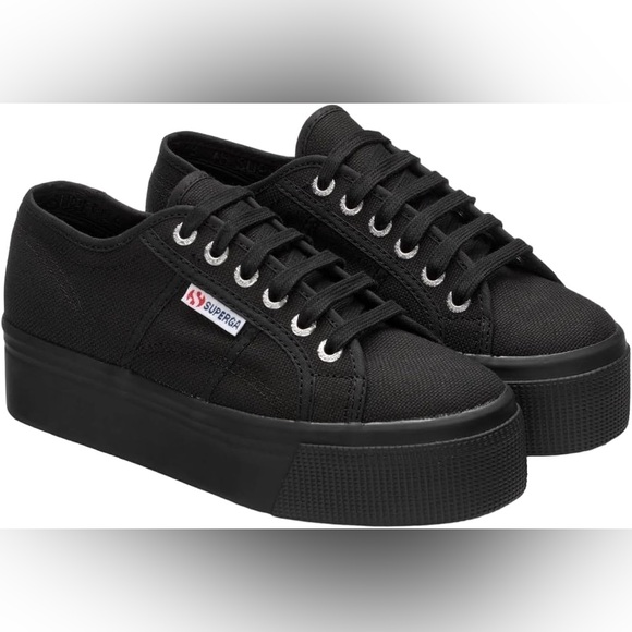Superga Shoes - Superga Women's Black Canvas Sneakers